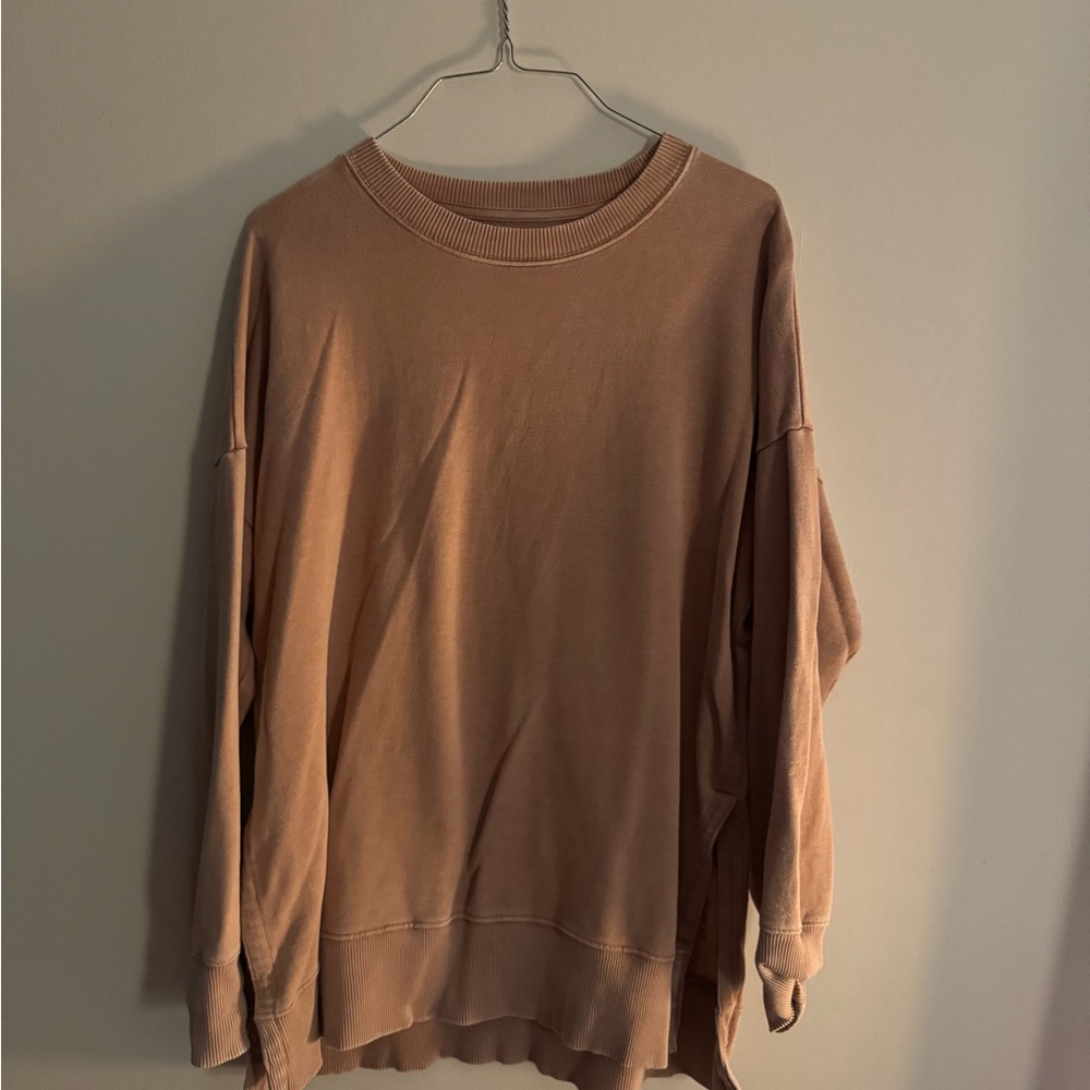 Aerie Soft Brown Crew Neck Sweater